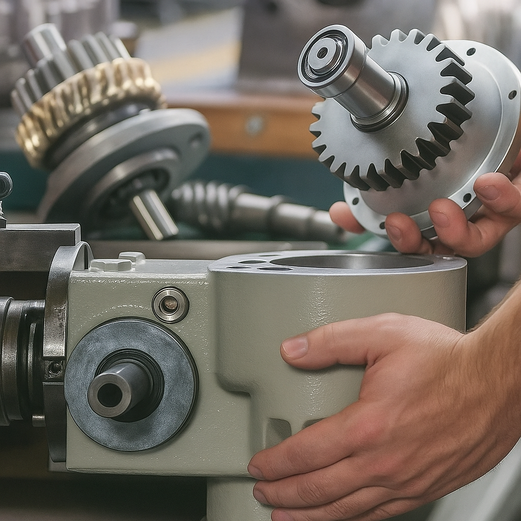 Metallic gear and mechanical components from CNC machine
